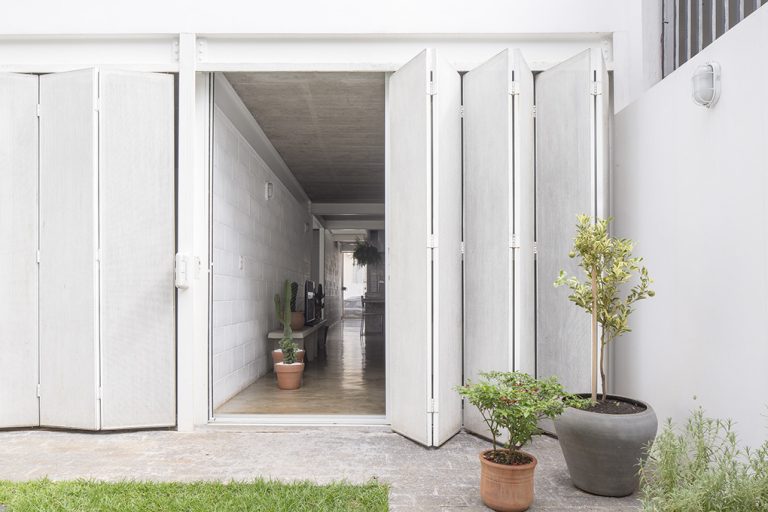 White perforated metal