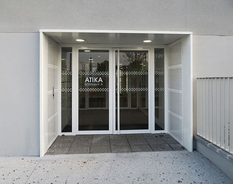 White perforated metal