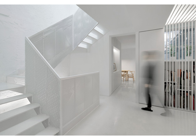 White perforated metal