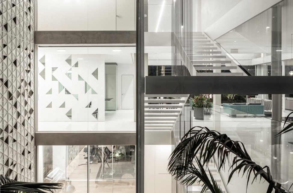 White perforated metal