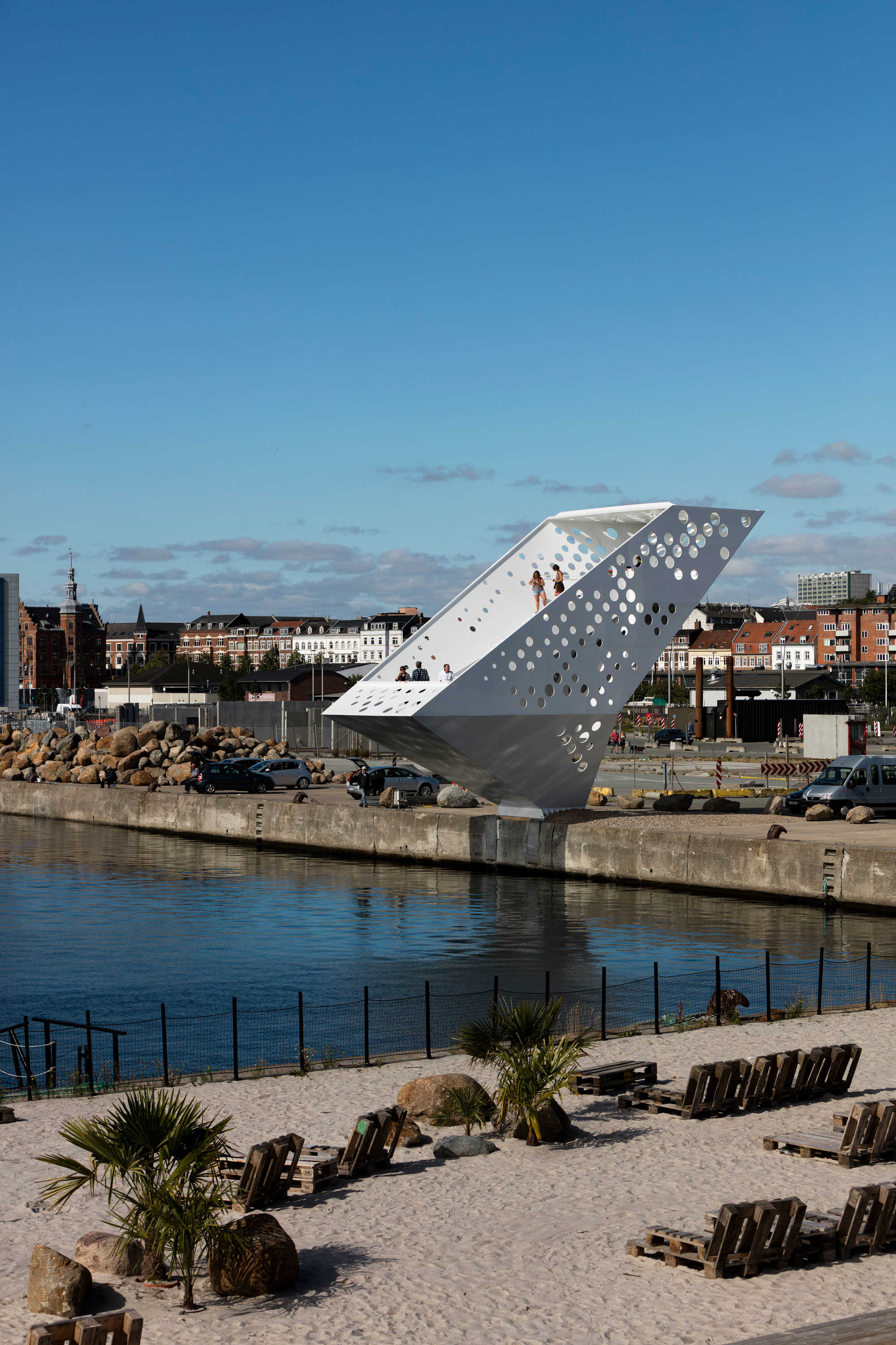 White perforated metal