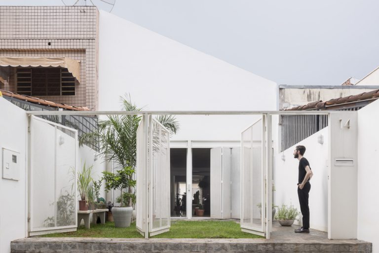 White perforated metal