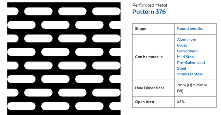 Decorative perforated metal sheet - Pattern P368