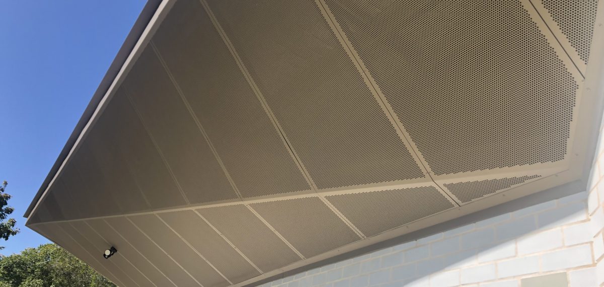 Perforated metal roof panels, Rockdale Park Arrow Metal
