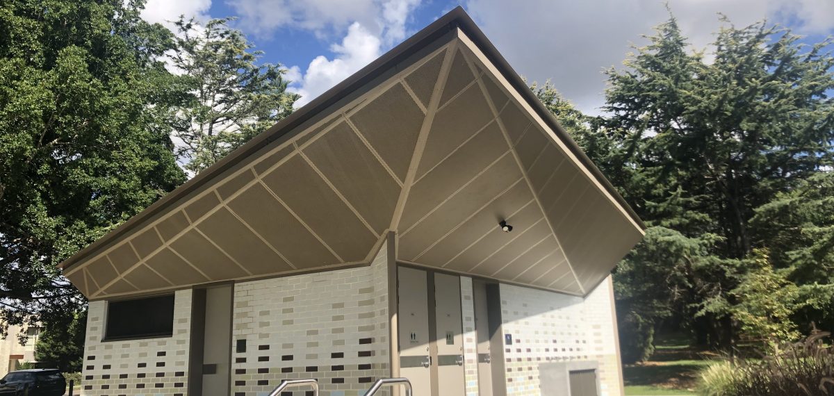 Perforated metal roof panels, Rockdale Park Arrow Metal