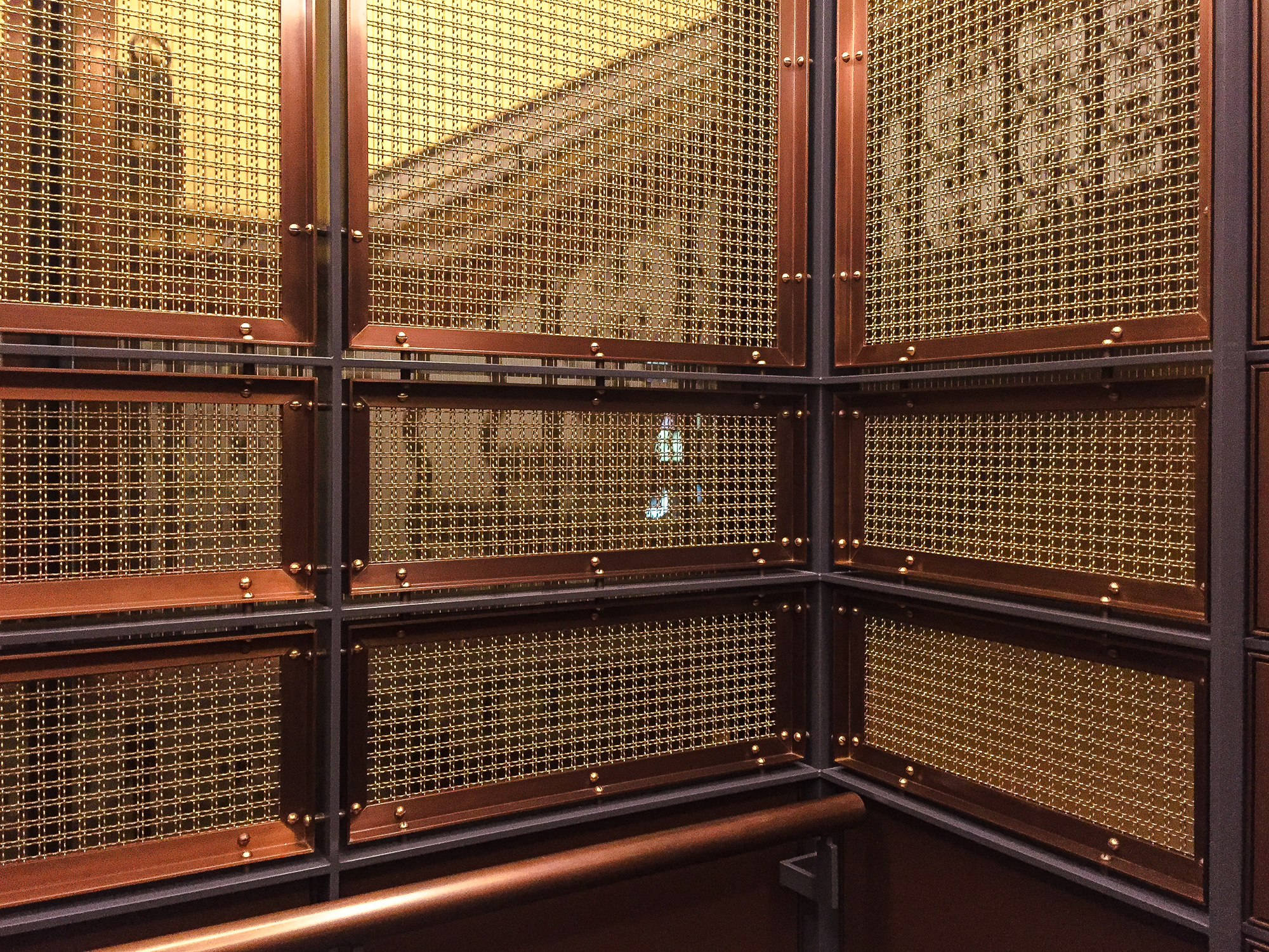 Brass wire mesh life interiors by Arrow Metal at the renovated QVB